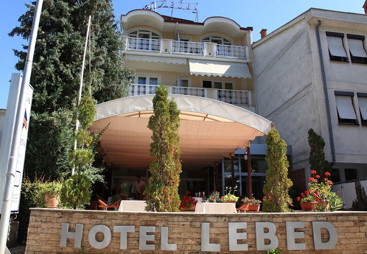 Hotel Lebed Ohrid Bagian luar foto